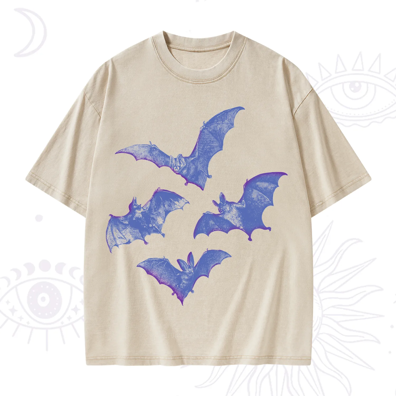 Purplehecate Vintage Bats Washed T-Shirt