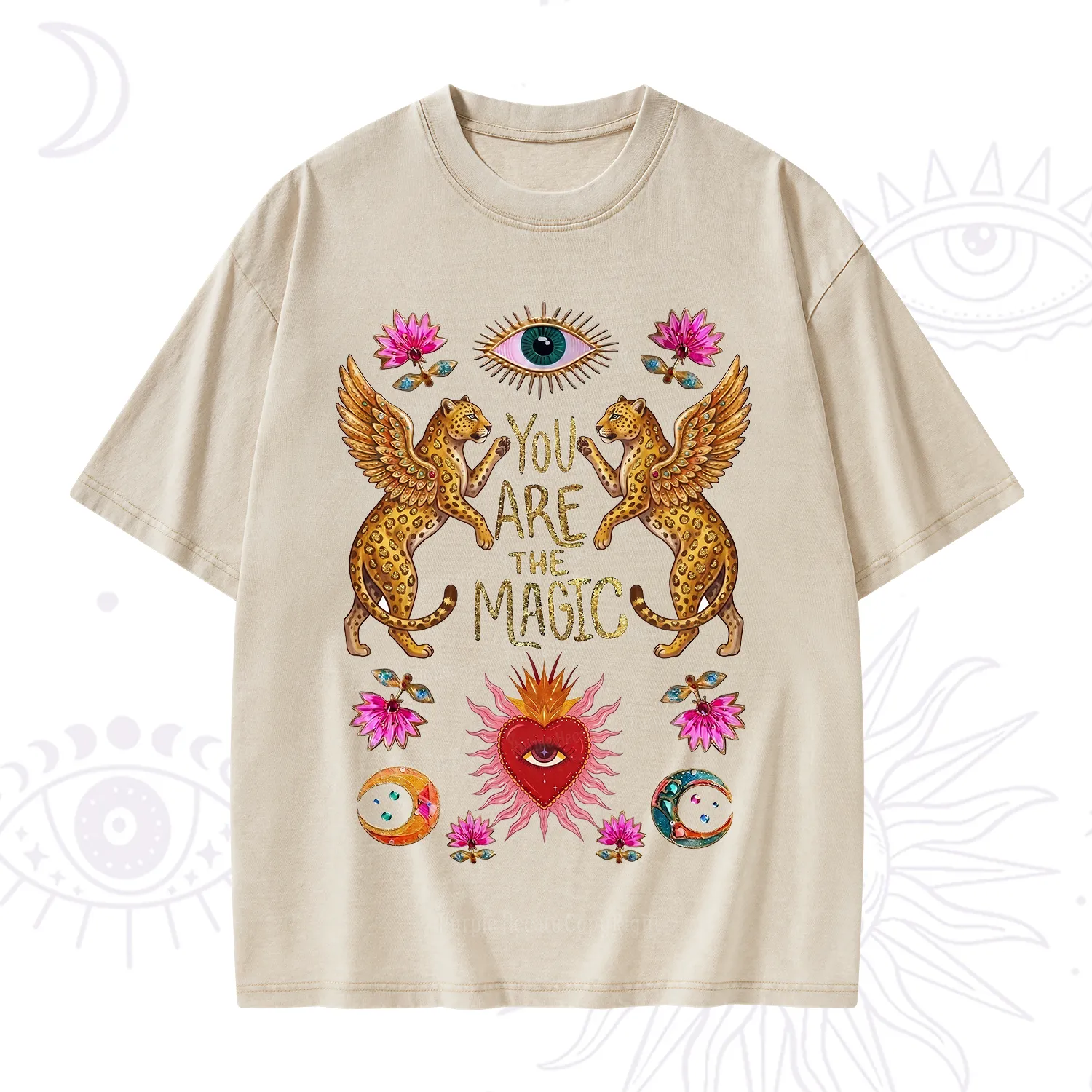 Purplehecate Vintage Tiger You Are The Magic Washed T-Shirt