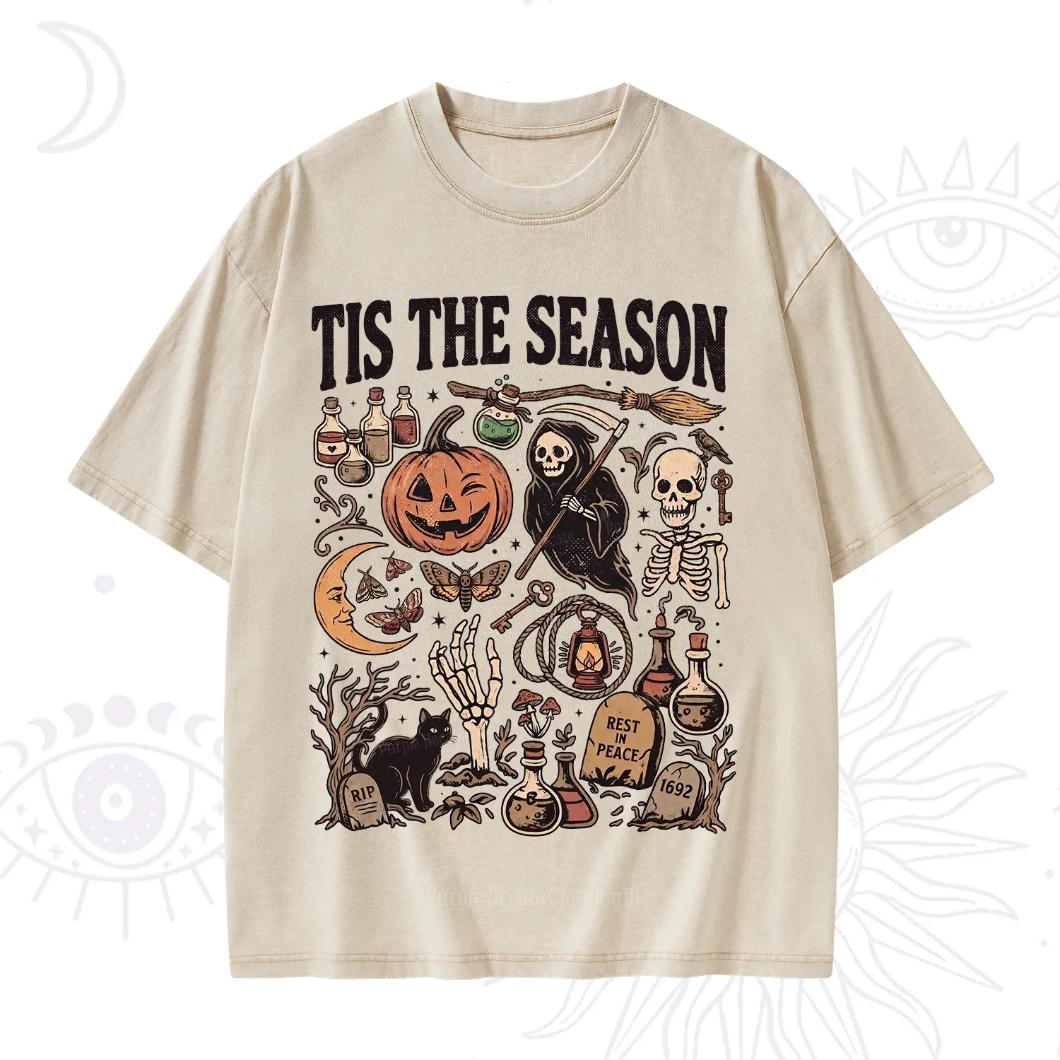 Purplehecate Tis The Season Washed T-Shirt