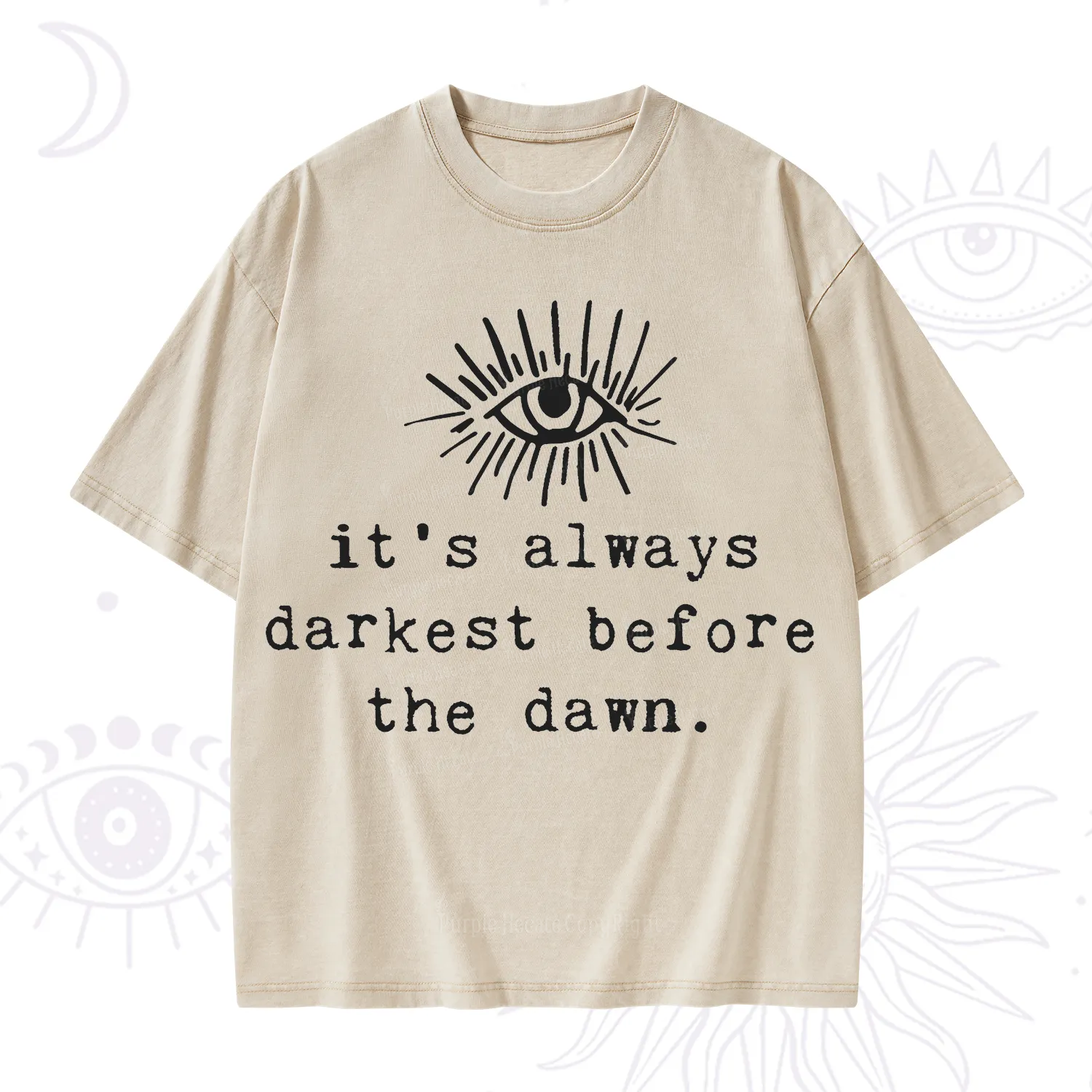 Purplehecate It's Always Darkest Before Dawn Washed T-Shirt