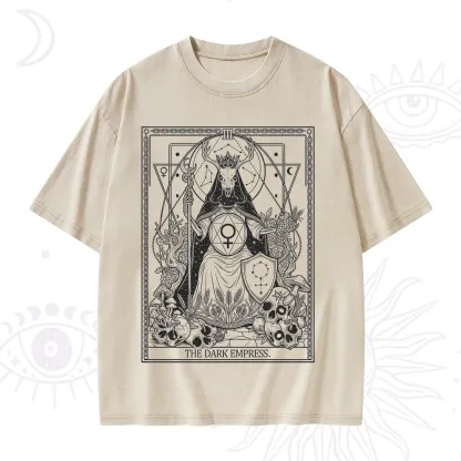 Purplehecate The Dark Empress Tarot Washed T-Shirt