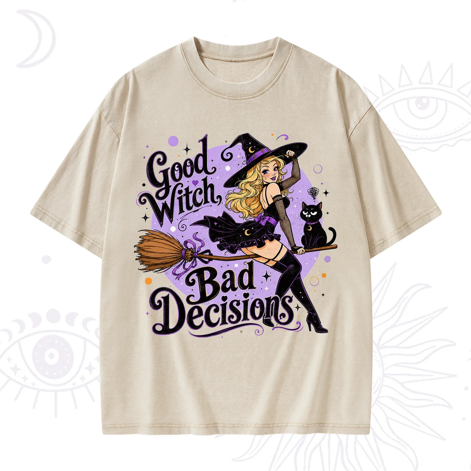 Purplehecate Good Witch Bad Decisions Washed T-Shirt