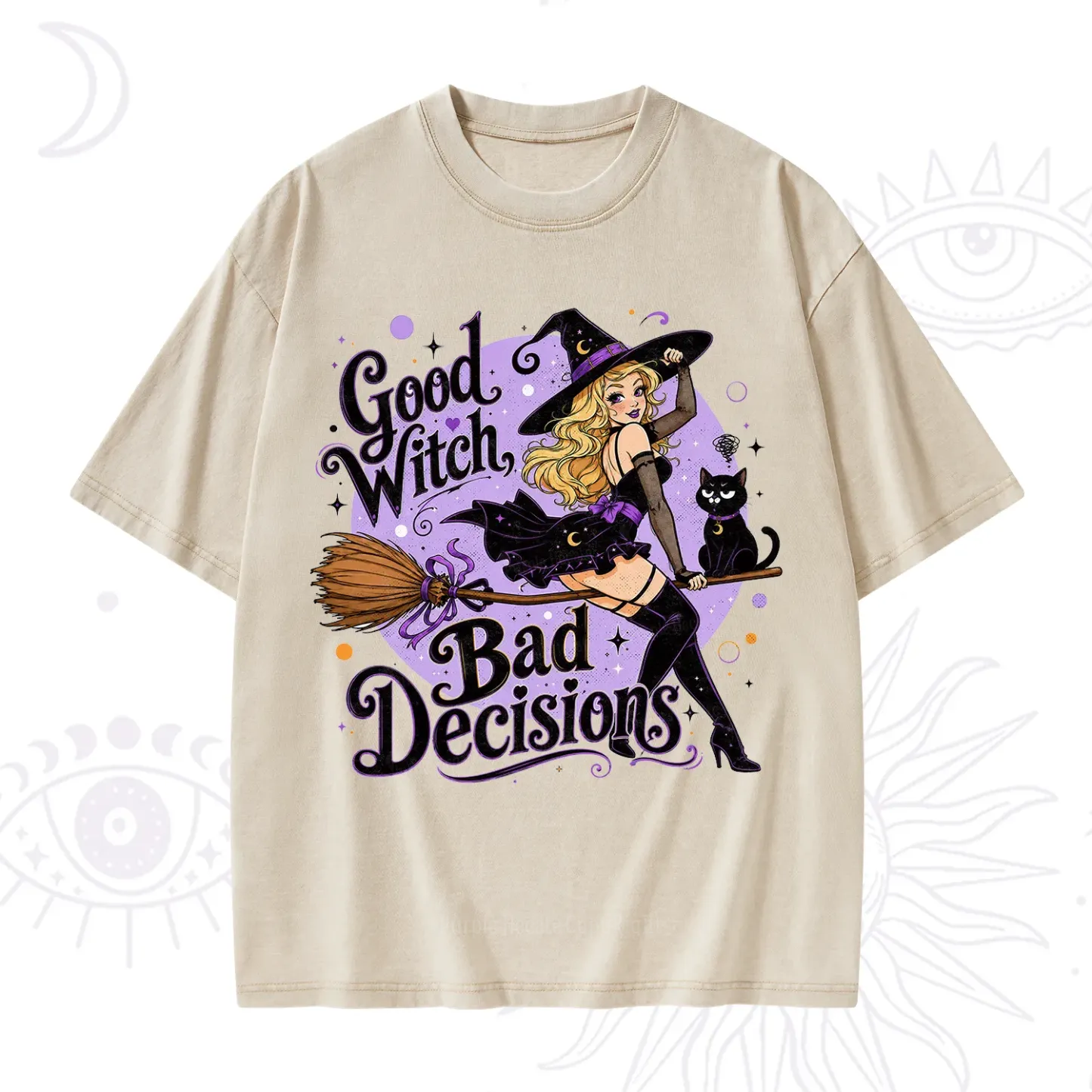 Purplehecate Good Witch Bad Decisions Washed T-Shirt