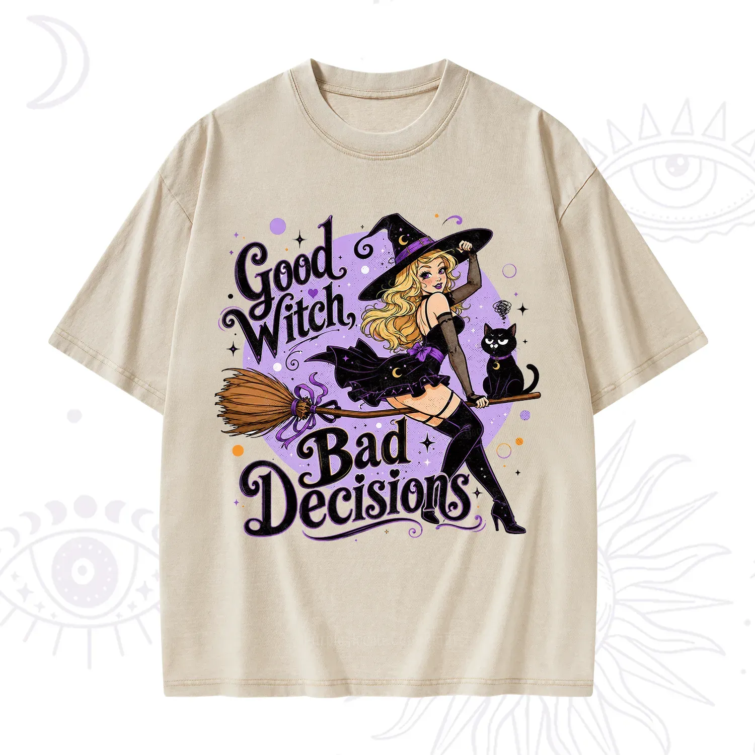 Purplehecate Good Witch Bad Decisions Washed T-Shirt