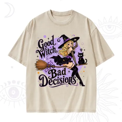 Purplehecate Good Witch Bad Decisions Washed T-Shirt
