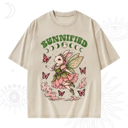 Purplehecate Bunnified Fairy Bunny Washed T-Shirt