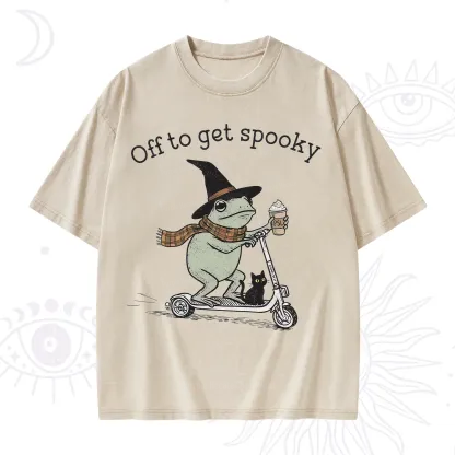 Purplehecate Off to get Spooky Halloween Forg Washed T-Shirt
