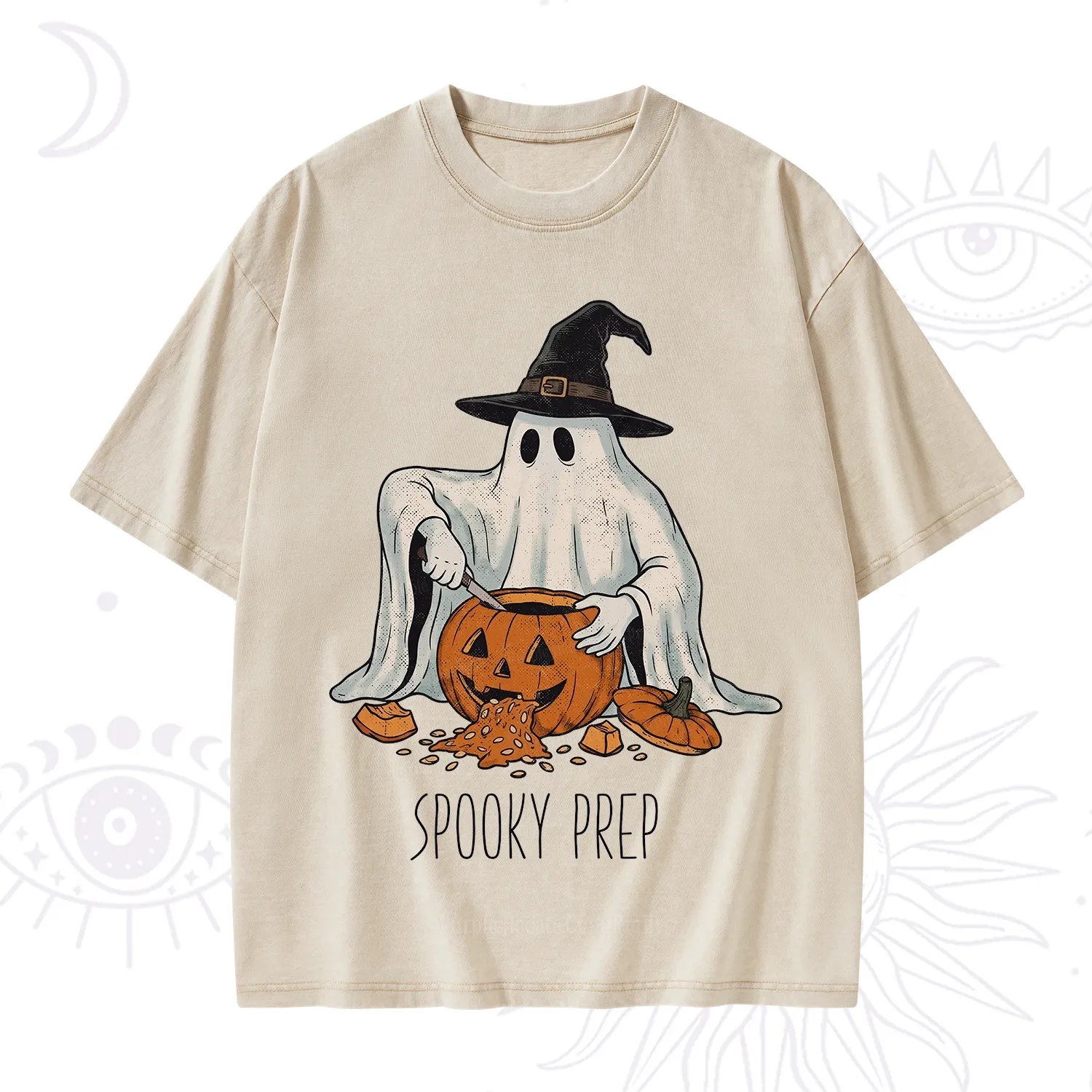 Purplehecate Spooky Prep Ghost Washed T-Shirt