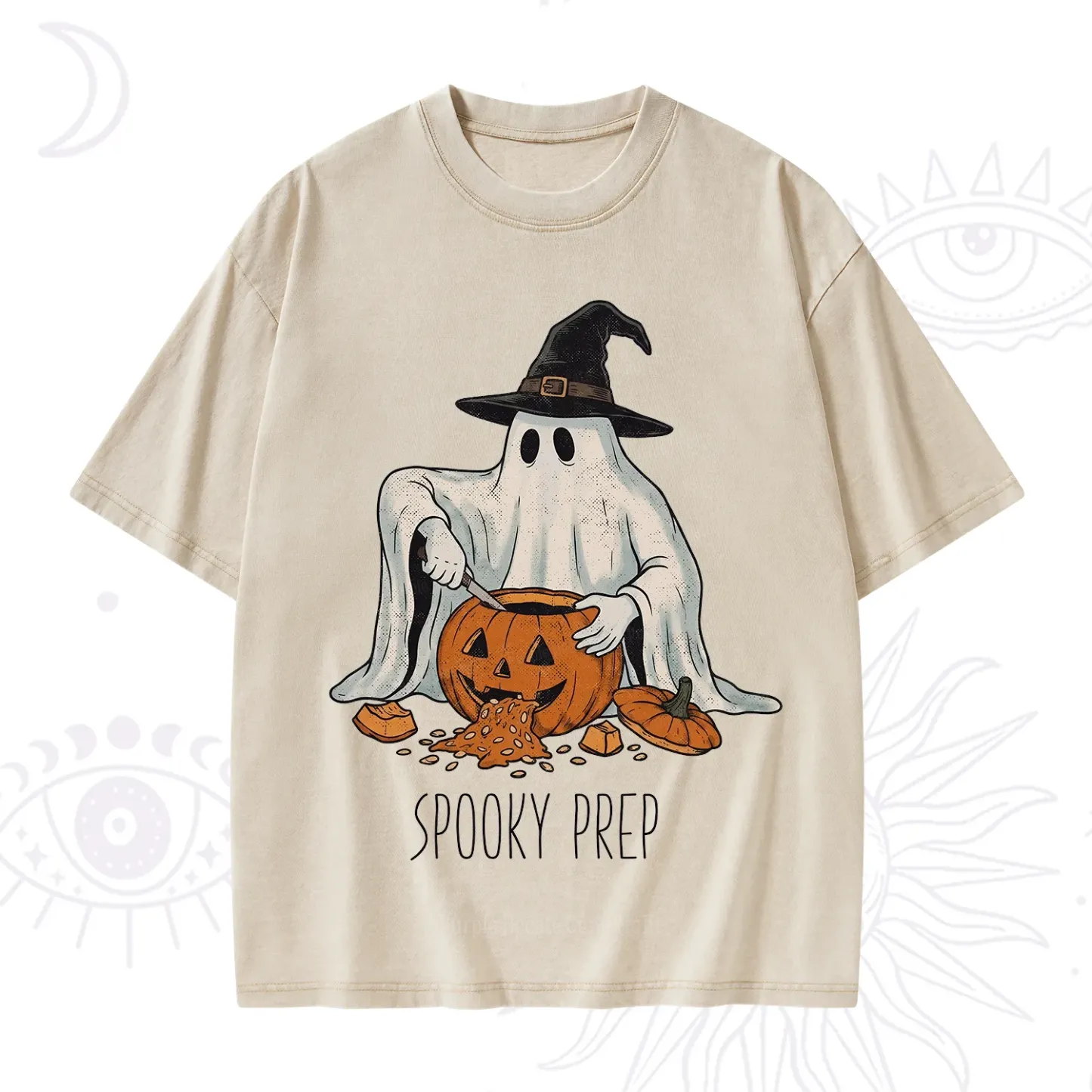 Purplehecate Spooky Prep Ghost Washed T-Shirt