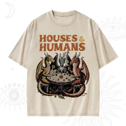Purplehecate Houses And Humans Washed T-Shirt