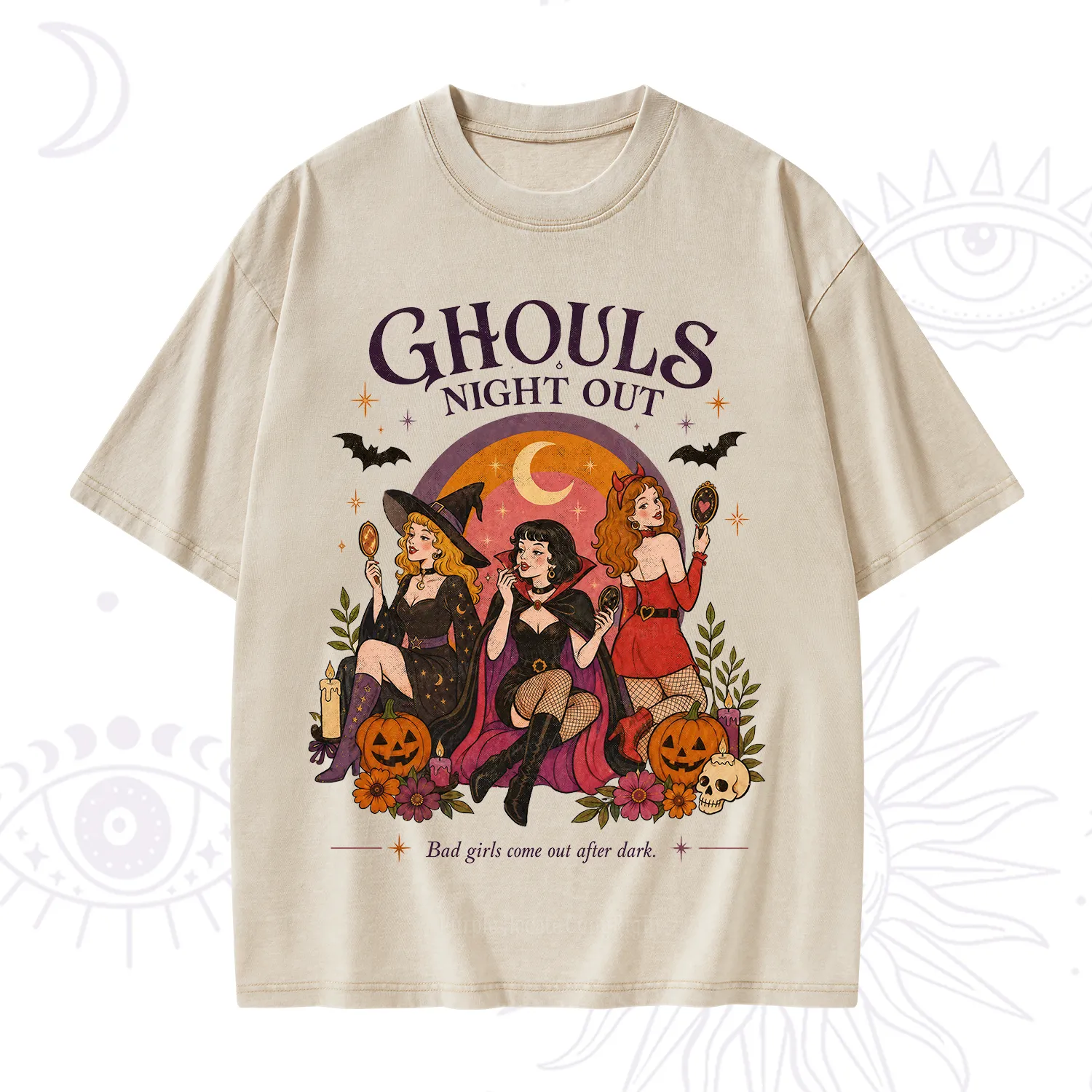Purplehecate Ghouls Night Out Washed T-Shirt