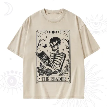Purplehecate The Reader Tarot Card Washed T-Shirt