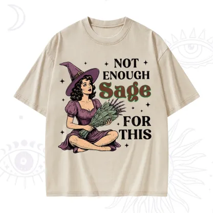 Purplehecate Not Enough Sage Witchcore Spiritual Washed T-Shirt