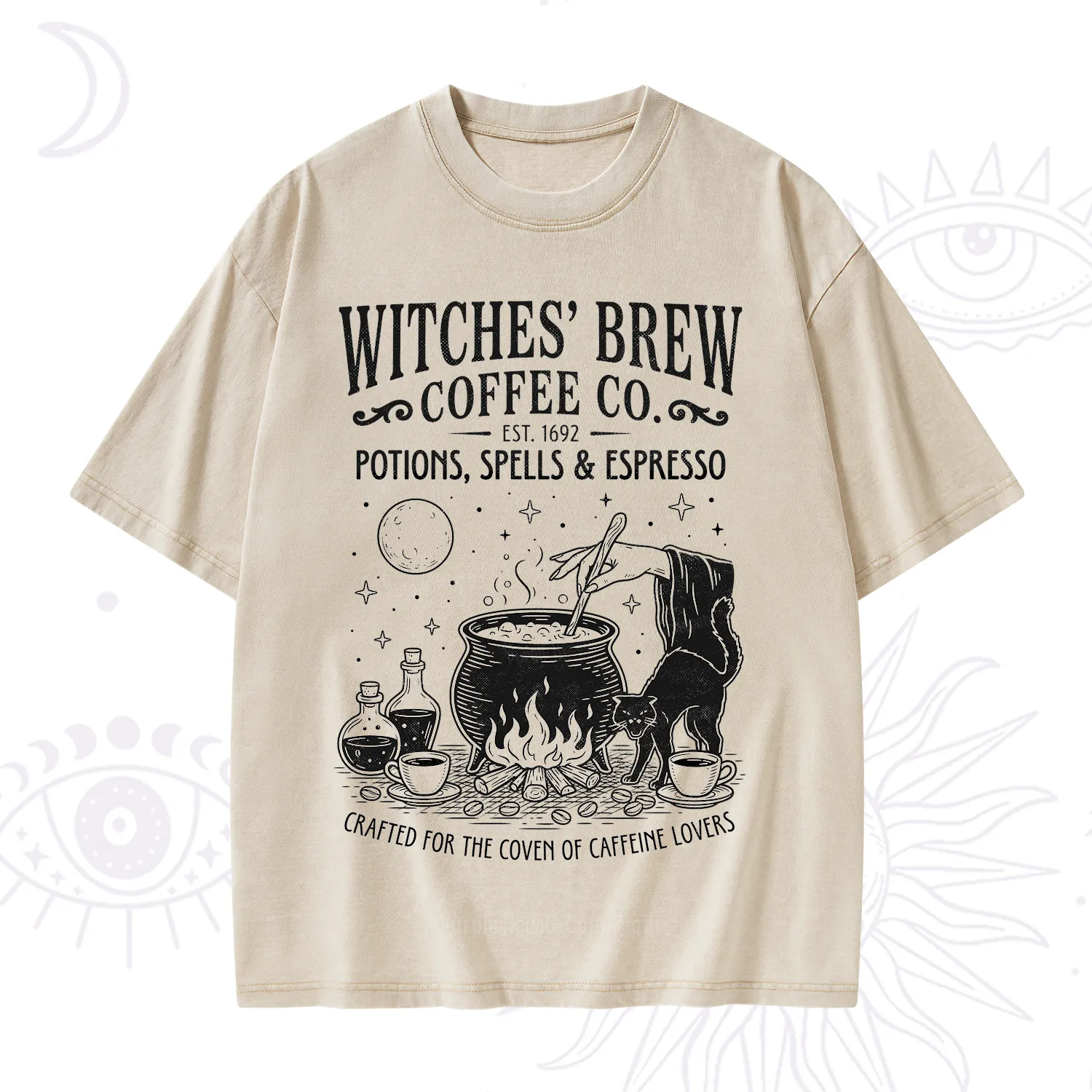 Purplehecate Witches' Brew Coffee Club Washed T-Shirt