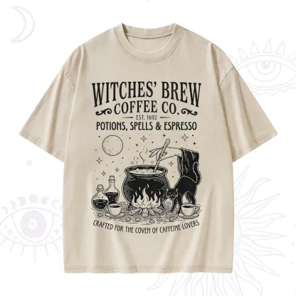 Purplehecate Witches' Brew Coffee Club Washed T-Shirt
