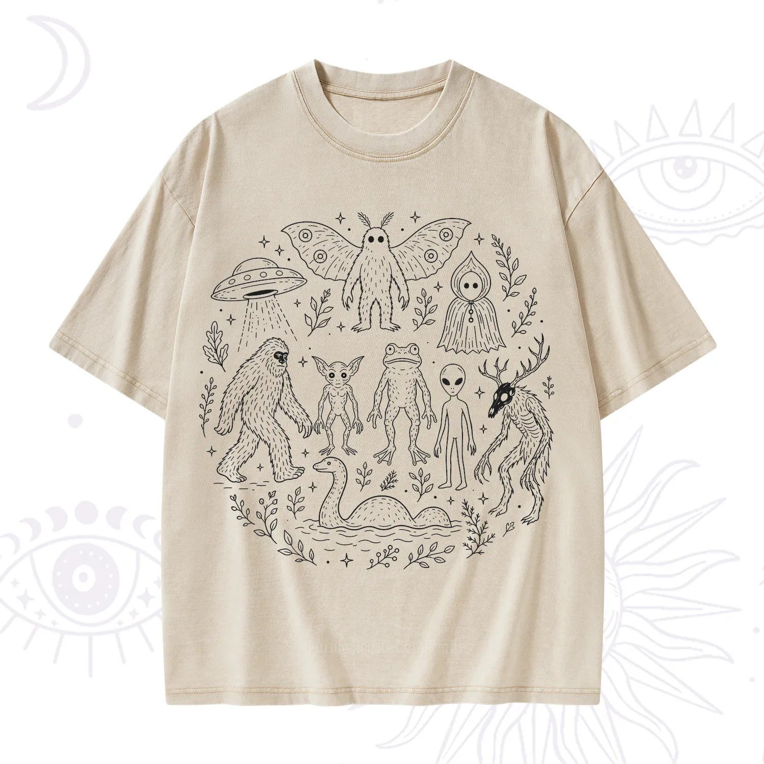 Purplehecate Respect the Locals Cryptid Washed T-Shirt