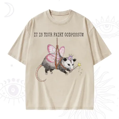 Purplehecate It Is Your Fairy Godpossum Washed T-Shirt