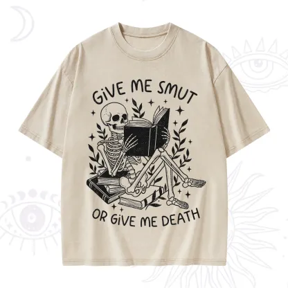 Purplehecate Give Me Smut Or Give Me Death Washed T-Shirt