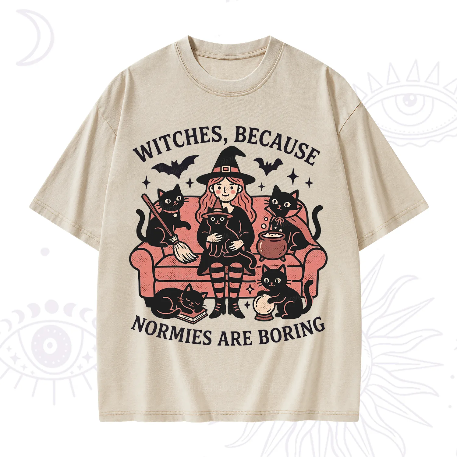 Purplehecate Witches Because Normies Are Boring Washed T-Shirt