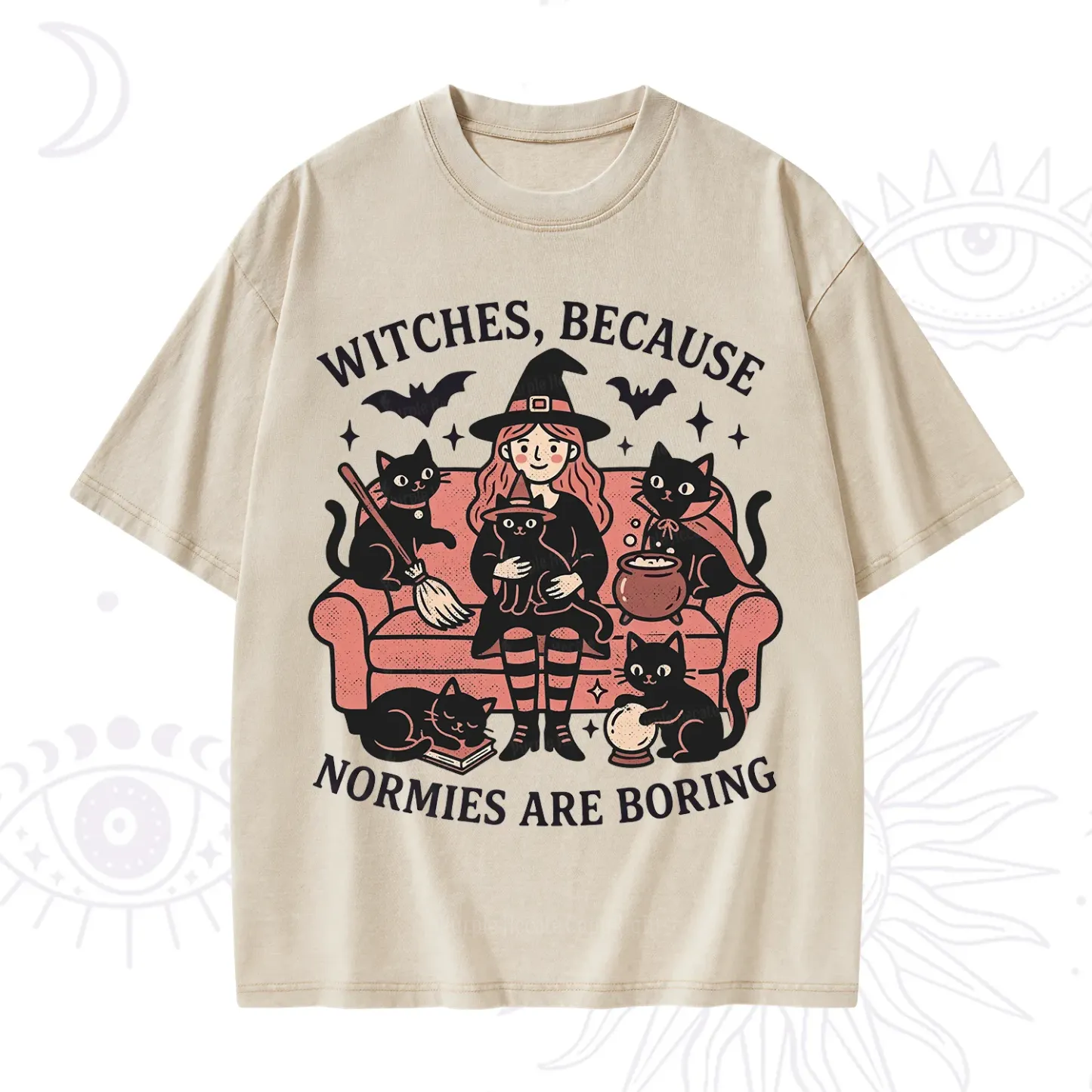 Purplehecate Witches Because Normies Are Boring Washed T-Shirt