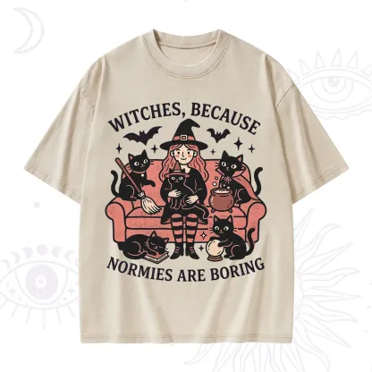Purplehecate Witches Because Normies Are Boring Washed T-Shirt