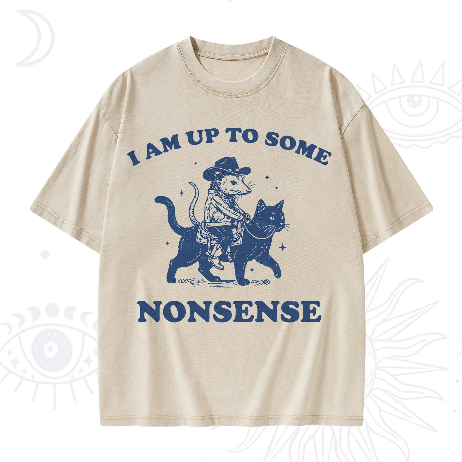 Purplehecate I Am Up To Some Nonsense Opossum Washed T-Shirt