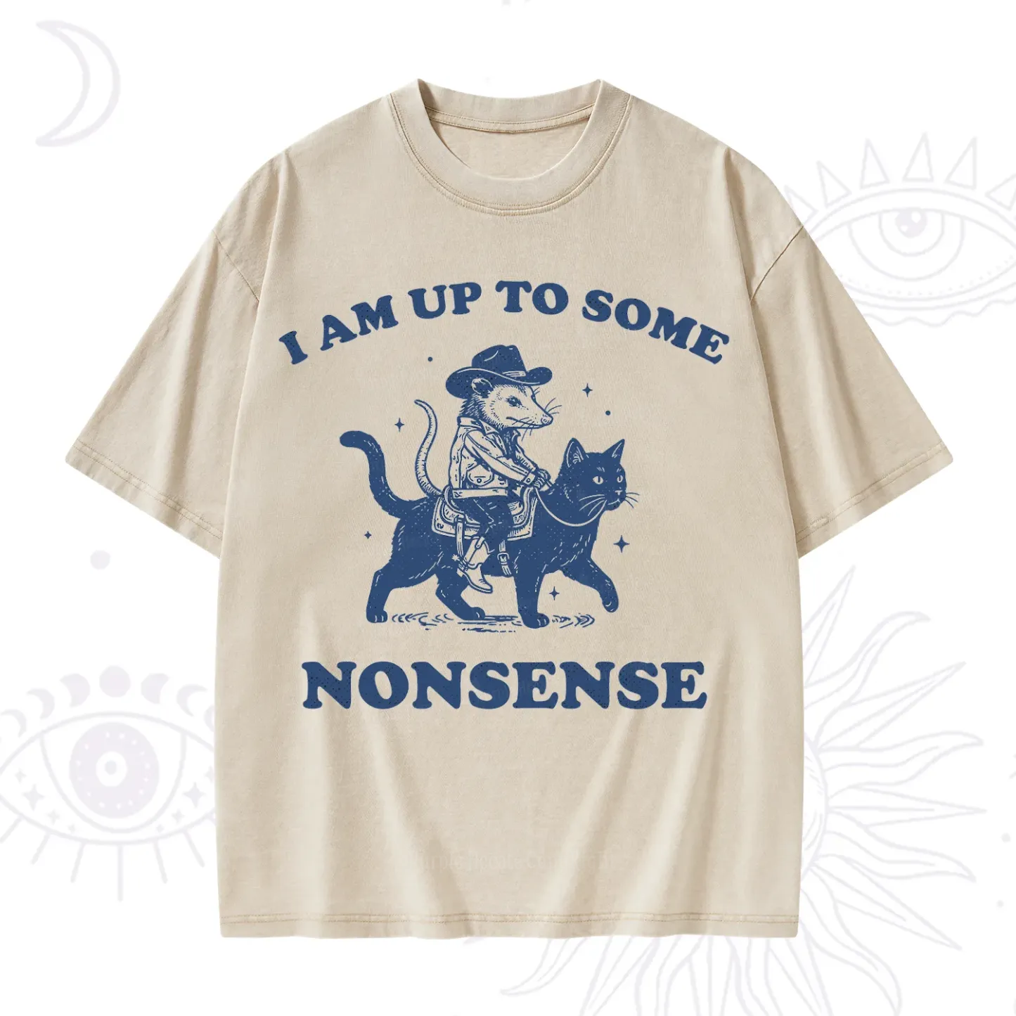 Purplehecate I Am Up To Some Nonsense Opossum Washed T-Shirt