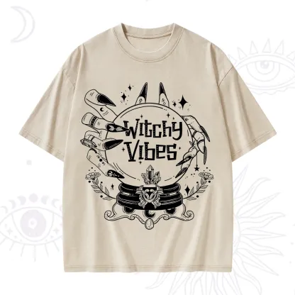 Purplehecate Witchy Vibes Washed T-Shirt
