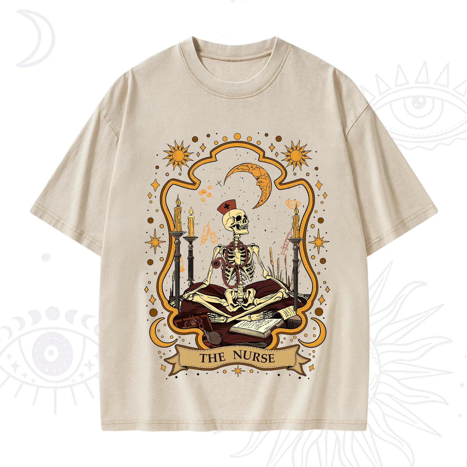 Purplehecate The Nurse Skeleton Washed T-Shirt