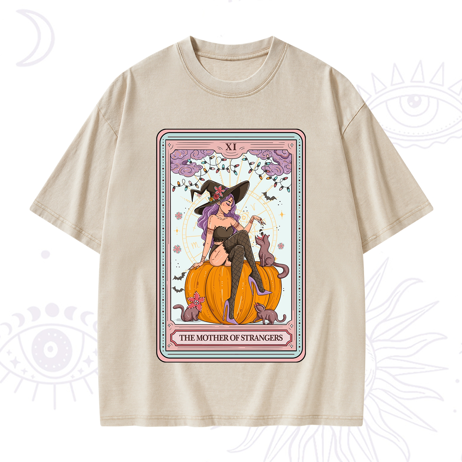 Purplehecate The Mother Of Strangers Tarot Washed T-Shirt