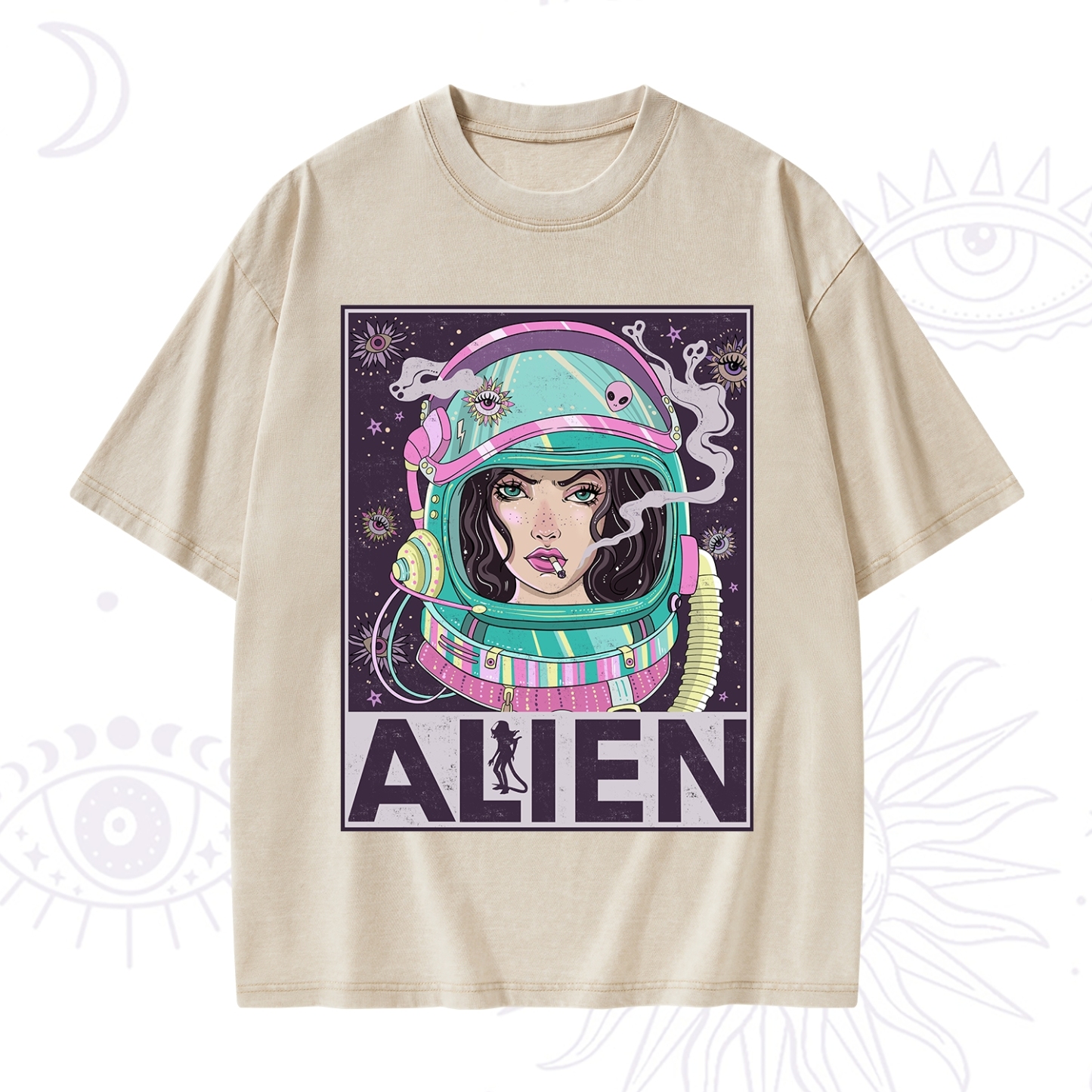Purplehecate Galactic Encounter Washed T-Shirt
