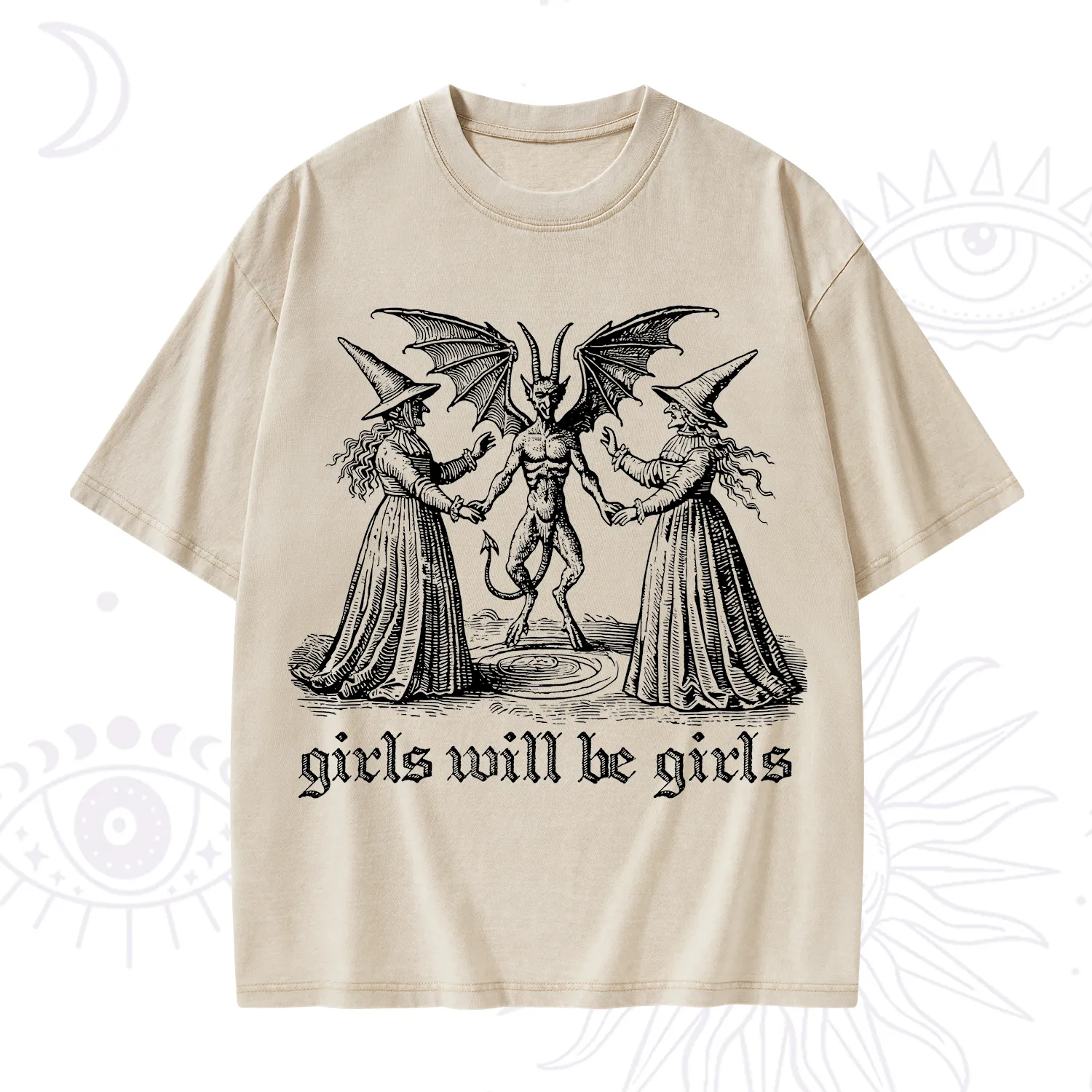 Purplehecate Witch Girls Will Be Girls Washed T-Shirt