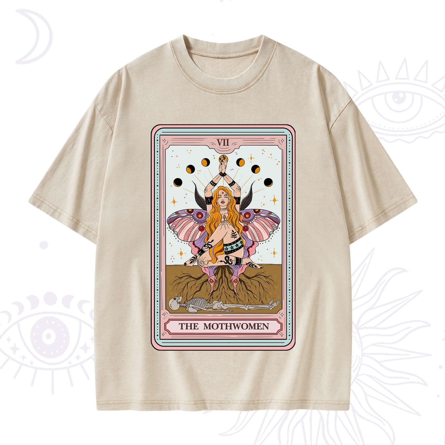 Purplehecate The Mothwomen Tarot Card Washed T-Shirt