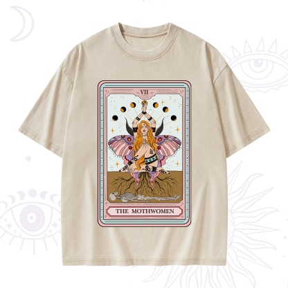 Purplehecate The Mothwomen Tarot Card Washed T-Shirt