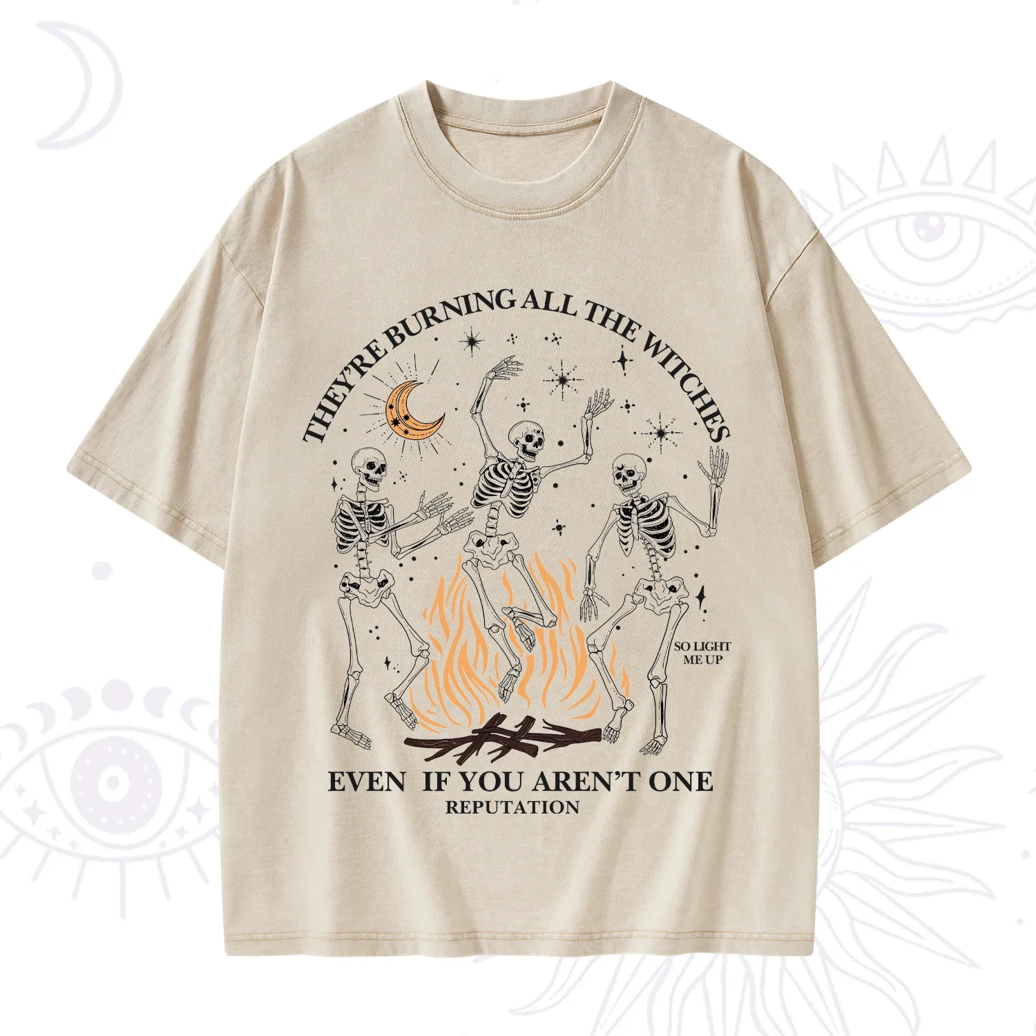 Purplehecate They're Burning All The Witches Even If You Aren't One Washed T-Shirt