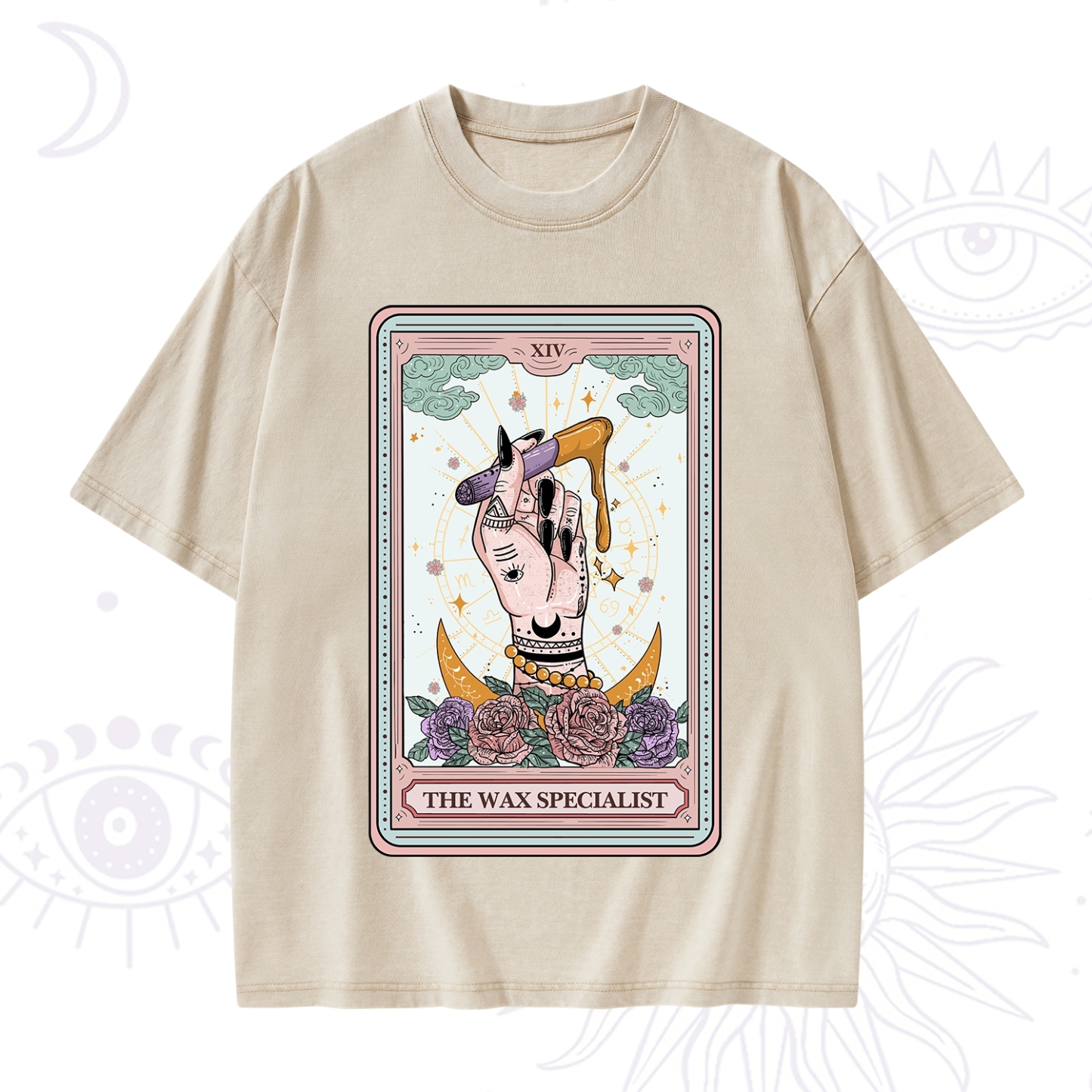Purplehecate The Wax Specialist Tarot Card Washed T-Shirt