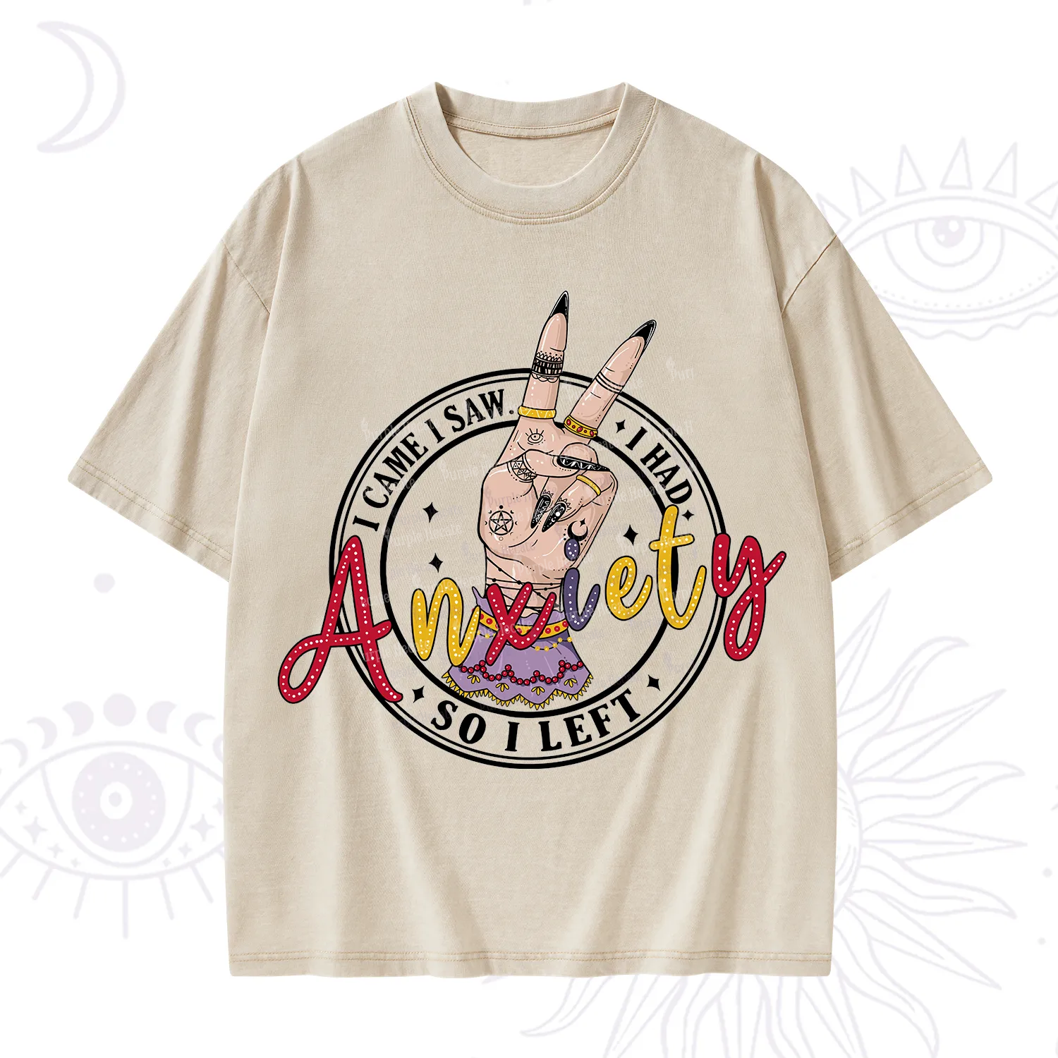 Purplehecate I Had Anxiety So I Left Washed T-Shirt