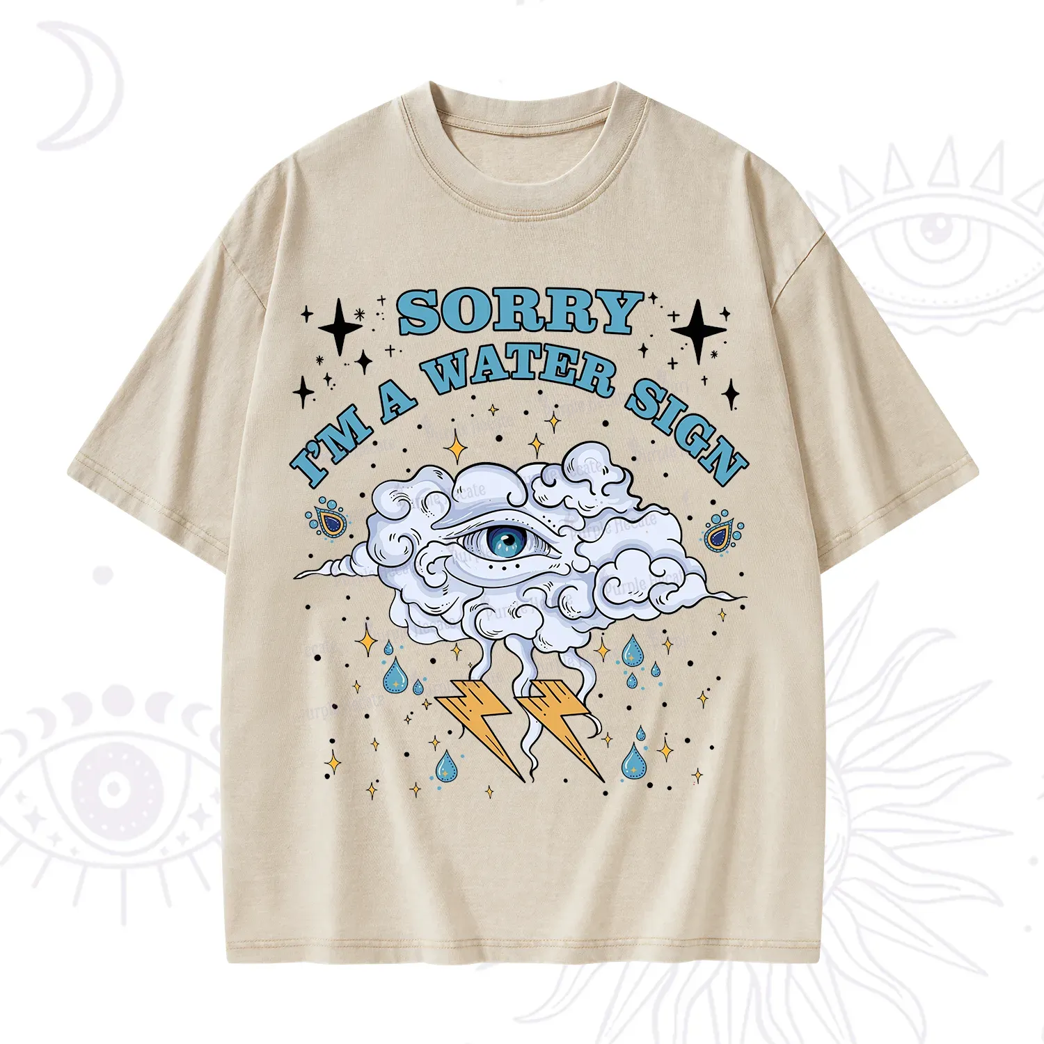 Purplehecate Sorry I'm A Water Sign Washed T-Shirt