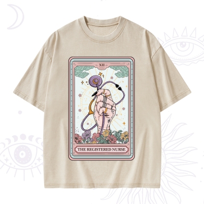 Purplehecate The Registered Nurse Tarot Card Washed T-Shirt