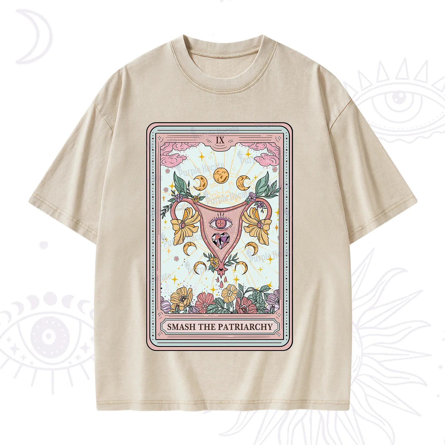 Purplehecate The Smash the Patriarchy Tarot Washed T-Shirt