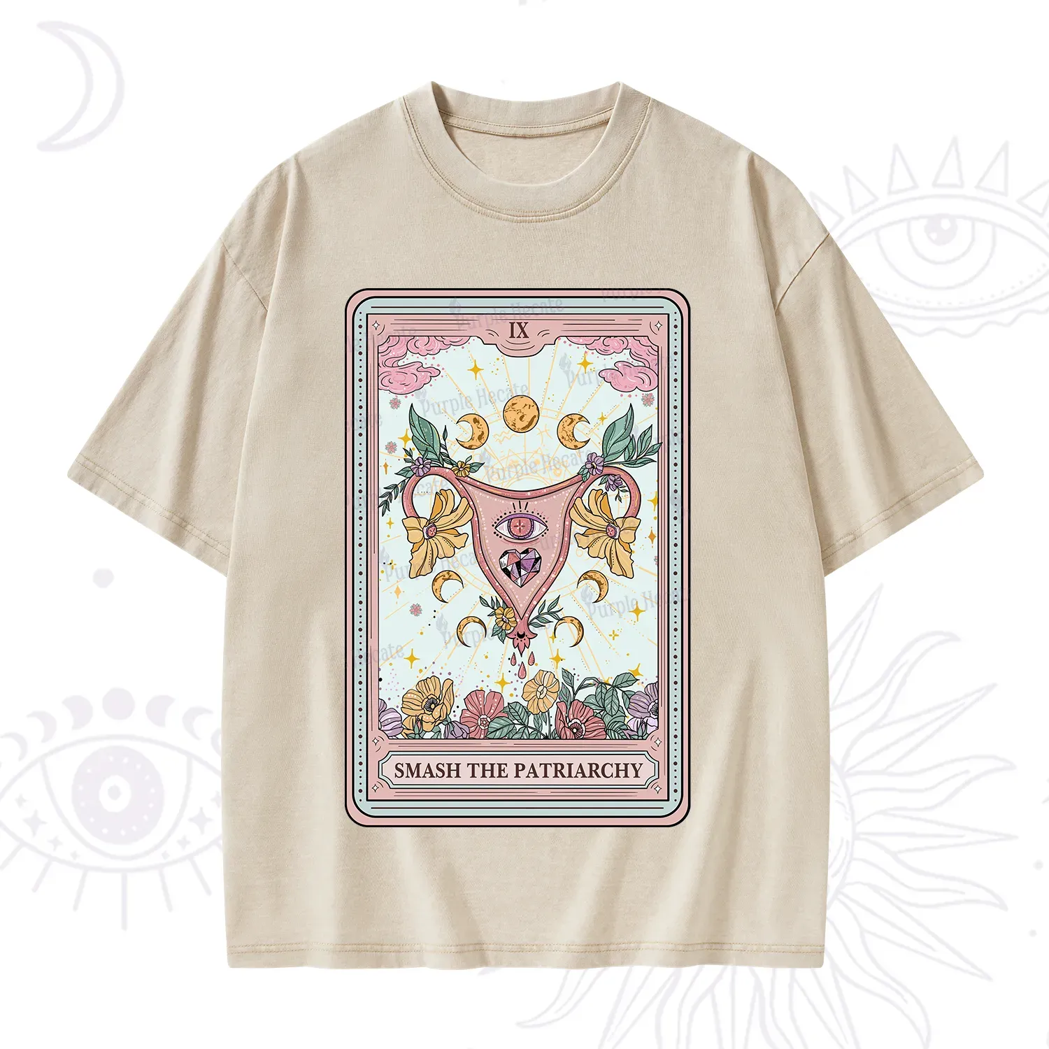 Purplehecate The Smash the Patriarchy Tarot Washed T-Shirt
