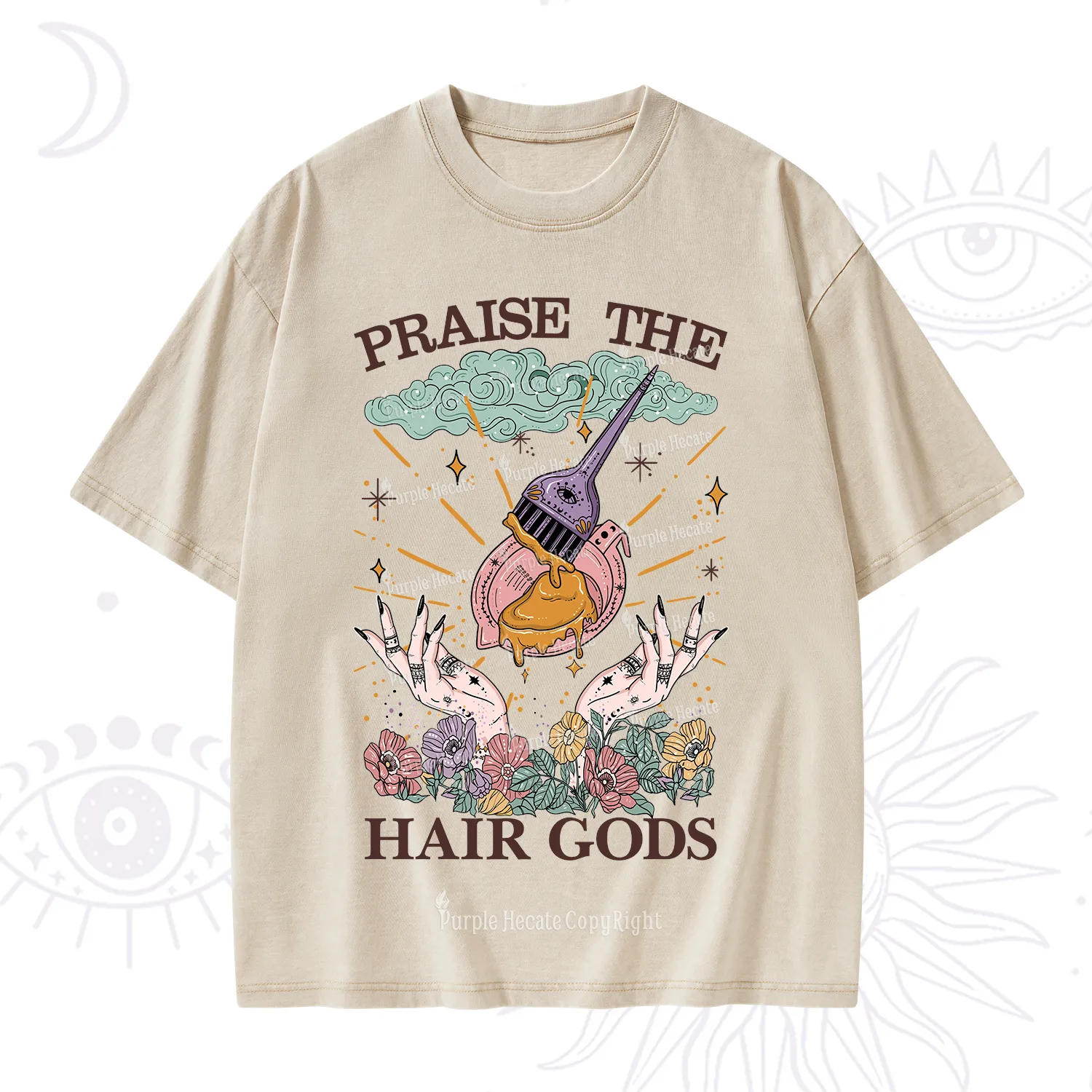 Purplehecate Praise The Hair Gods Washed T-Shirt