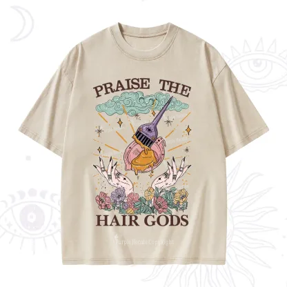 Purplehecate Praise The Hair Gods Washed T-Shirt