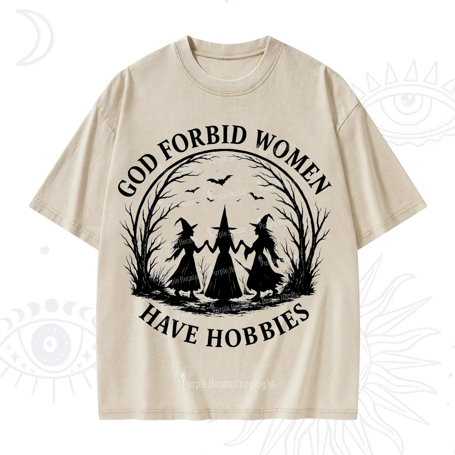 Purplehecate God Forbid Women Have Hobbies Washed T-Shirt