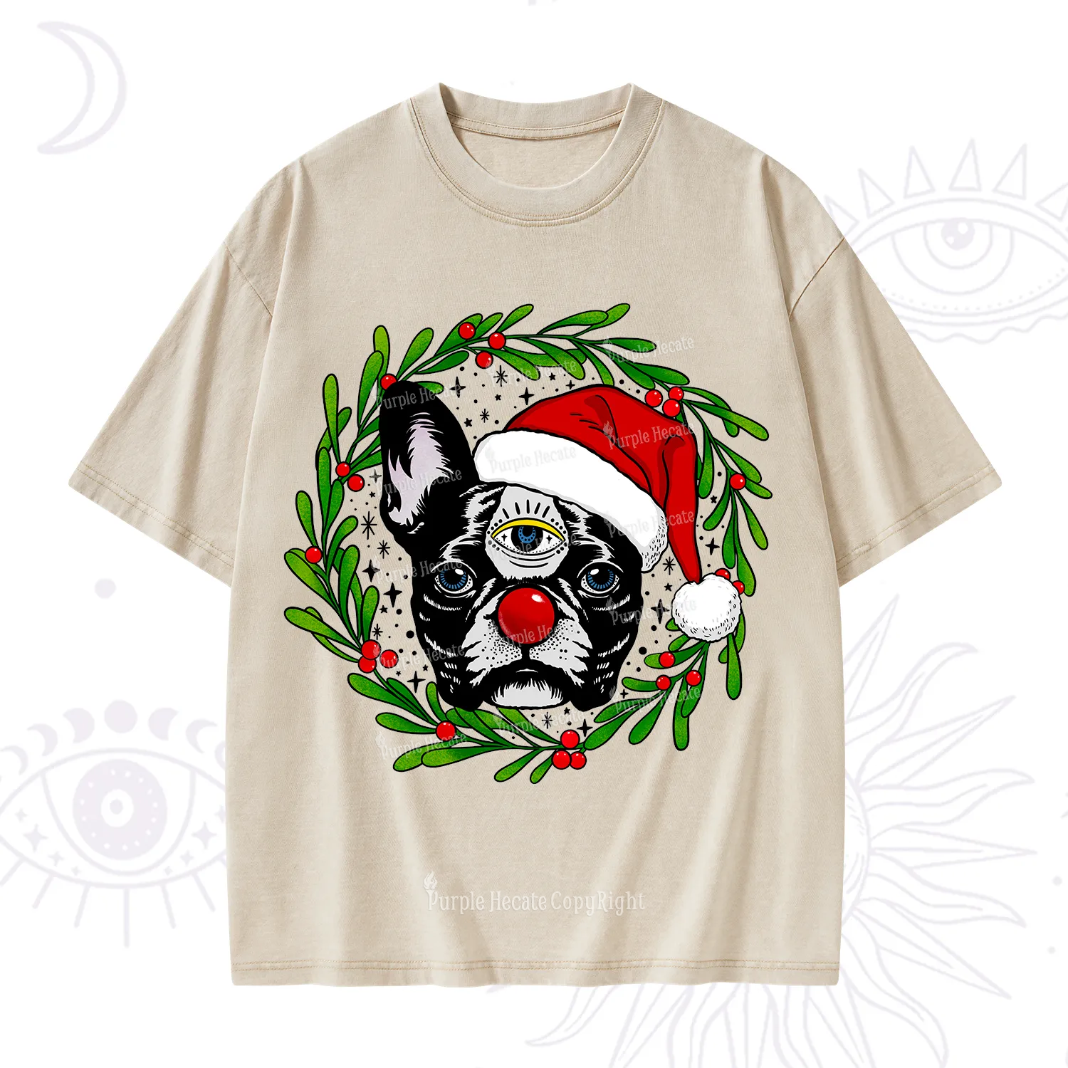 Purplehecate Like A Boss Christmas Washed T-Shirt