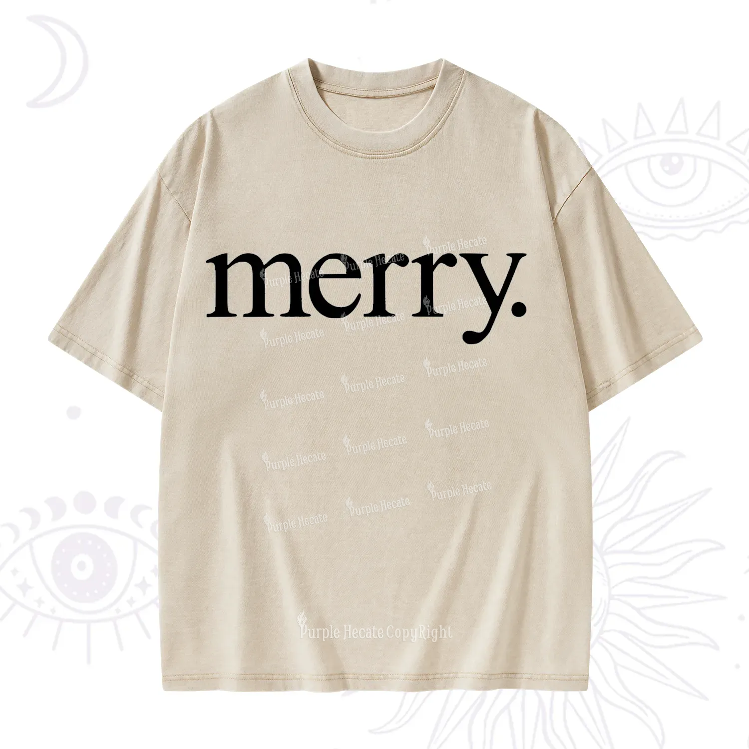 Purplehecate Merry Christmas Washed T-Shirt