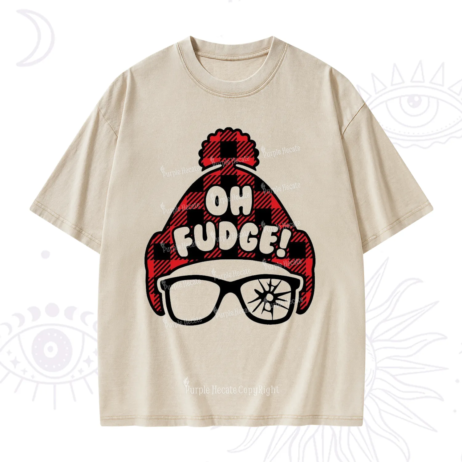 Purplehecate Oh Fudge Christmas Washed T-Shirt