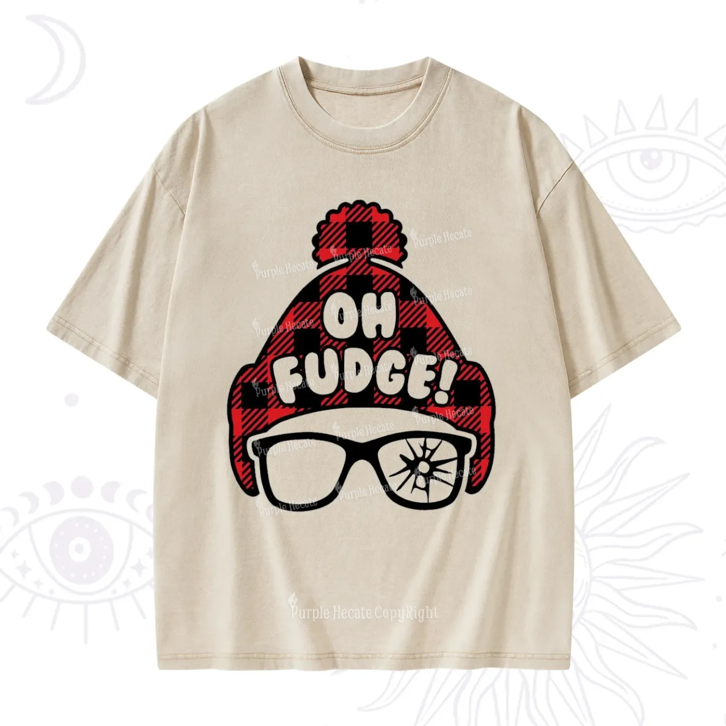 Purplehecate Oh Fudge Christmas Washed T-Shirt