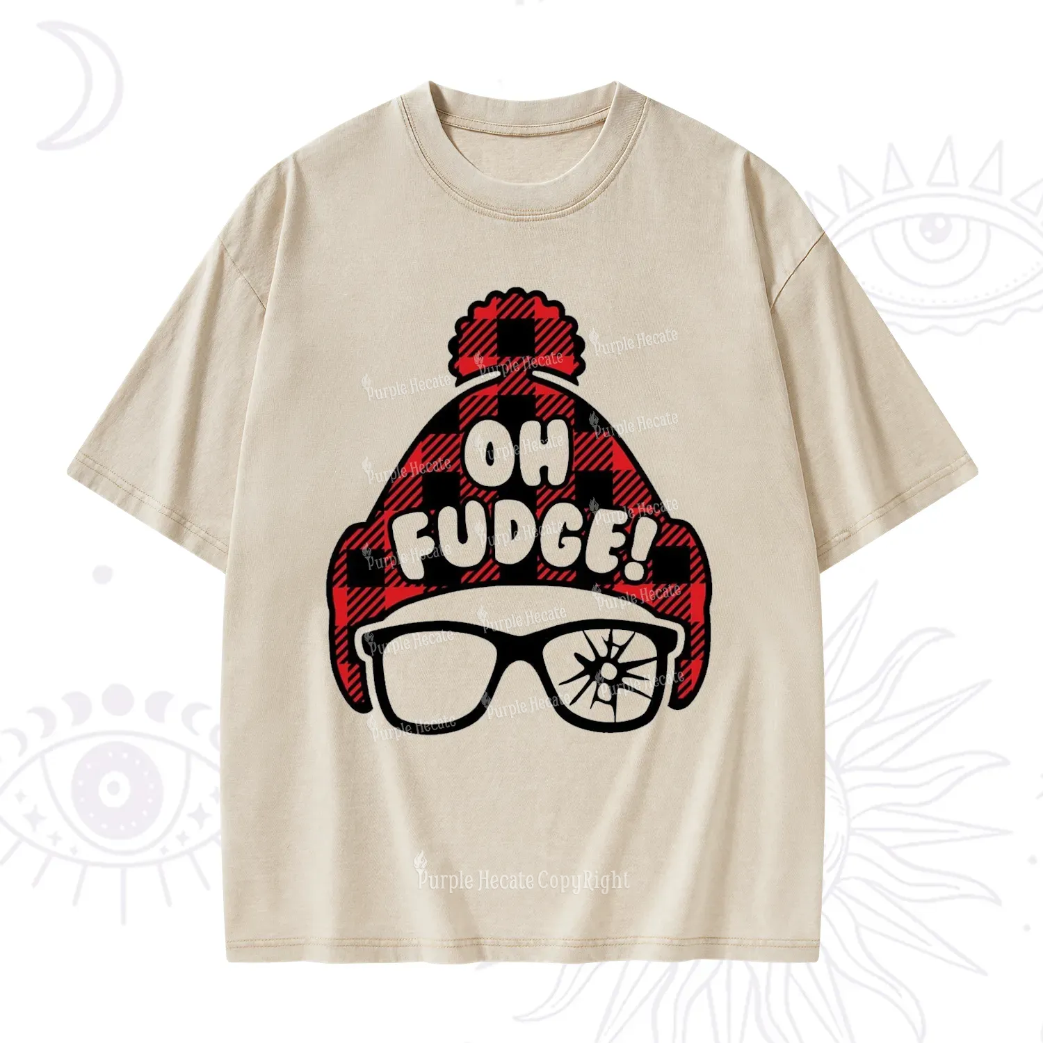 Purplehecate Oh Fudge Christmas Washed T-Shirt