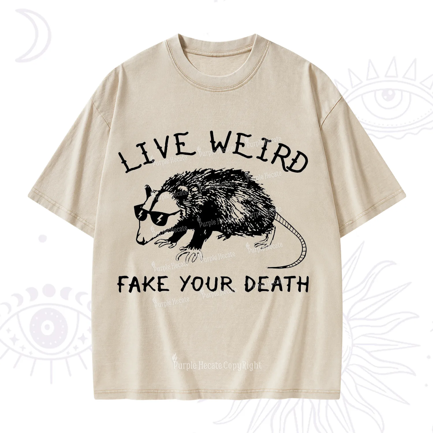 Purplehecate Live Weird Fake Your Death Washed T-Shirt